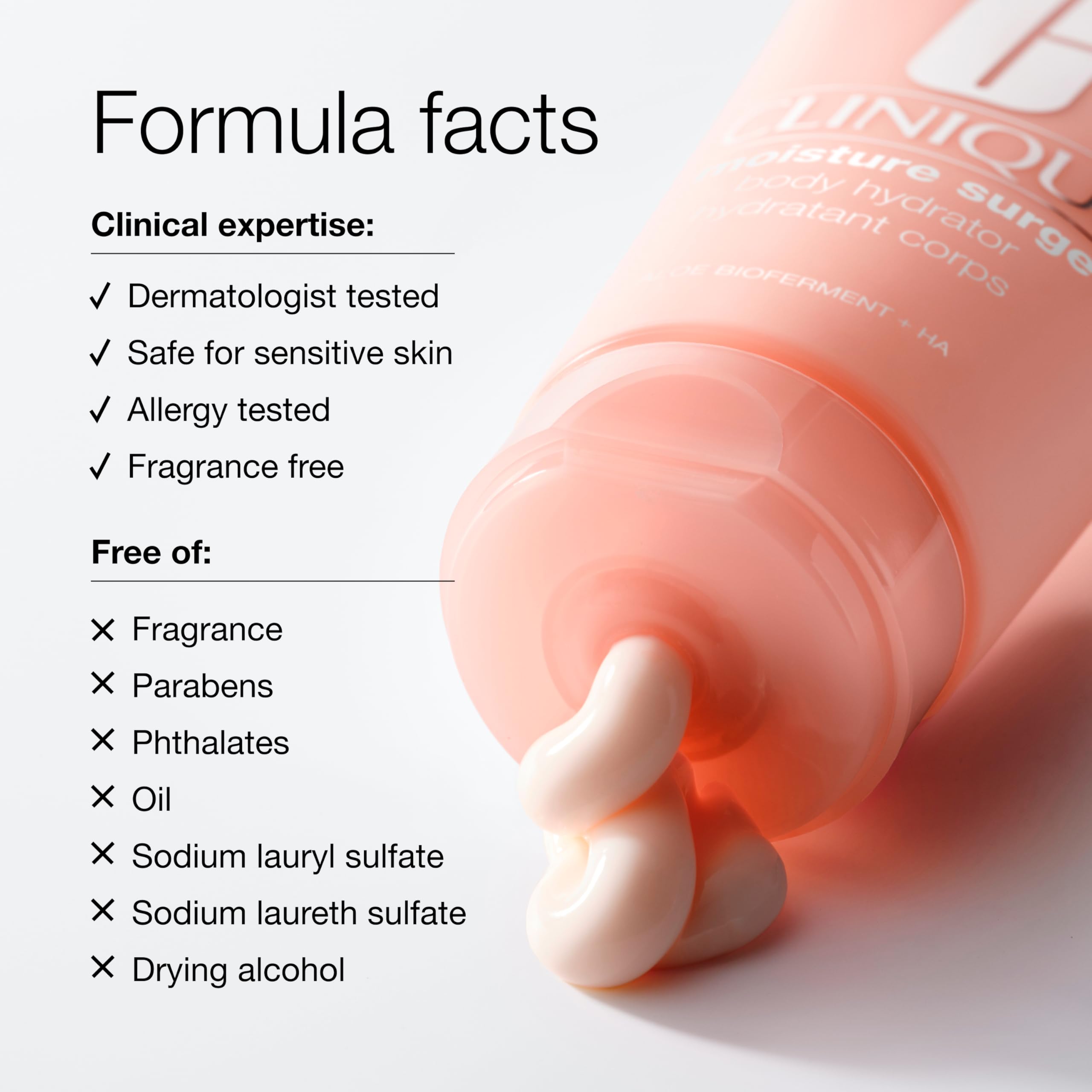 Clinique Moisture Surge Body Hydrator with Aloe Bioferment, Hyaluronic Acid + Glycerin | Hydrating, Moisturizing + Lightweight, 6.7 Fl Oz