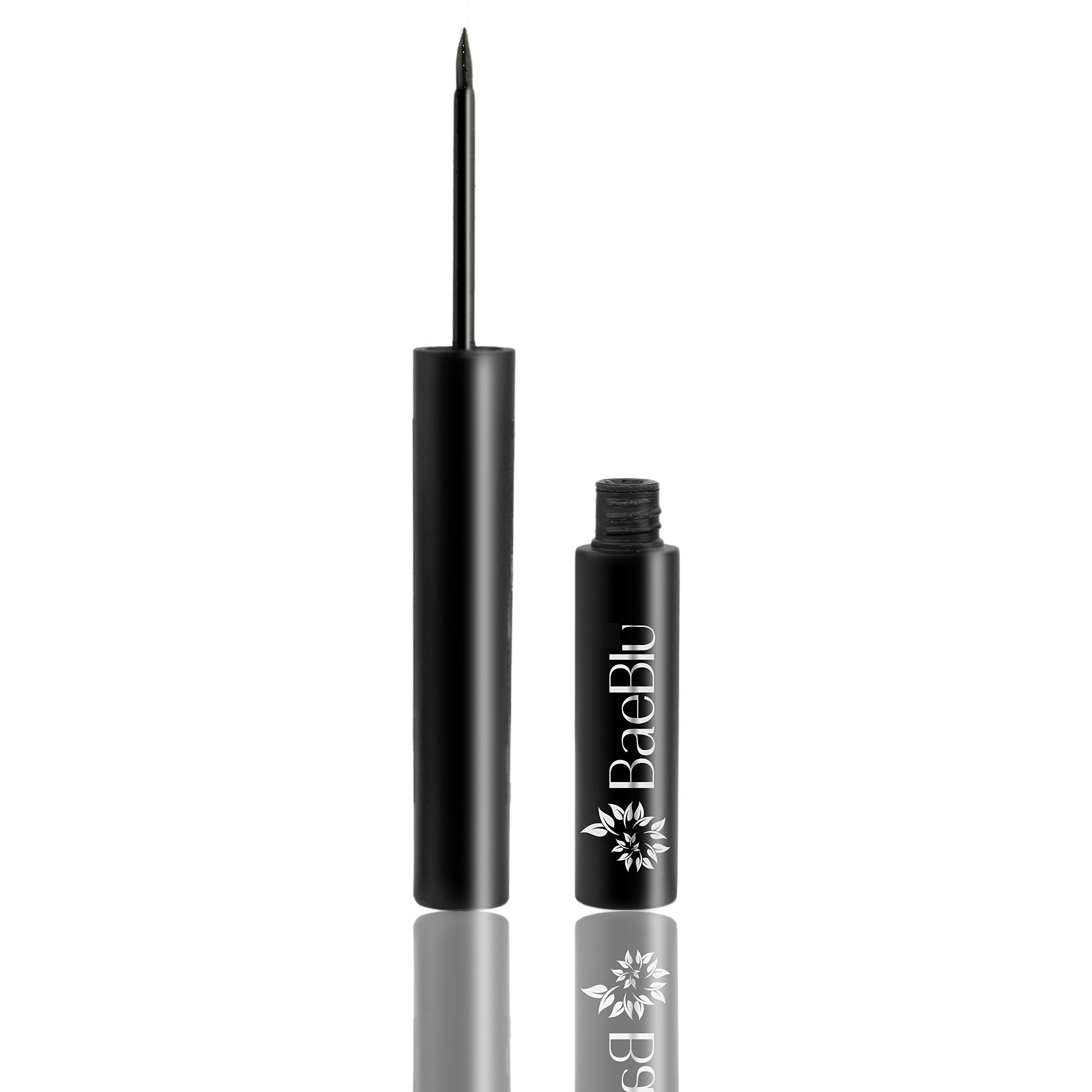 Best Organic 100% Natural Vegan & Gluten Free Liquid Eyeliner, Made in USA by BaeBlu