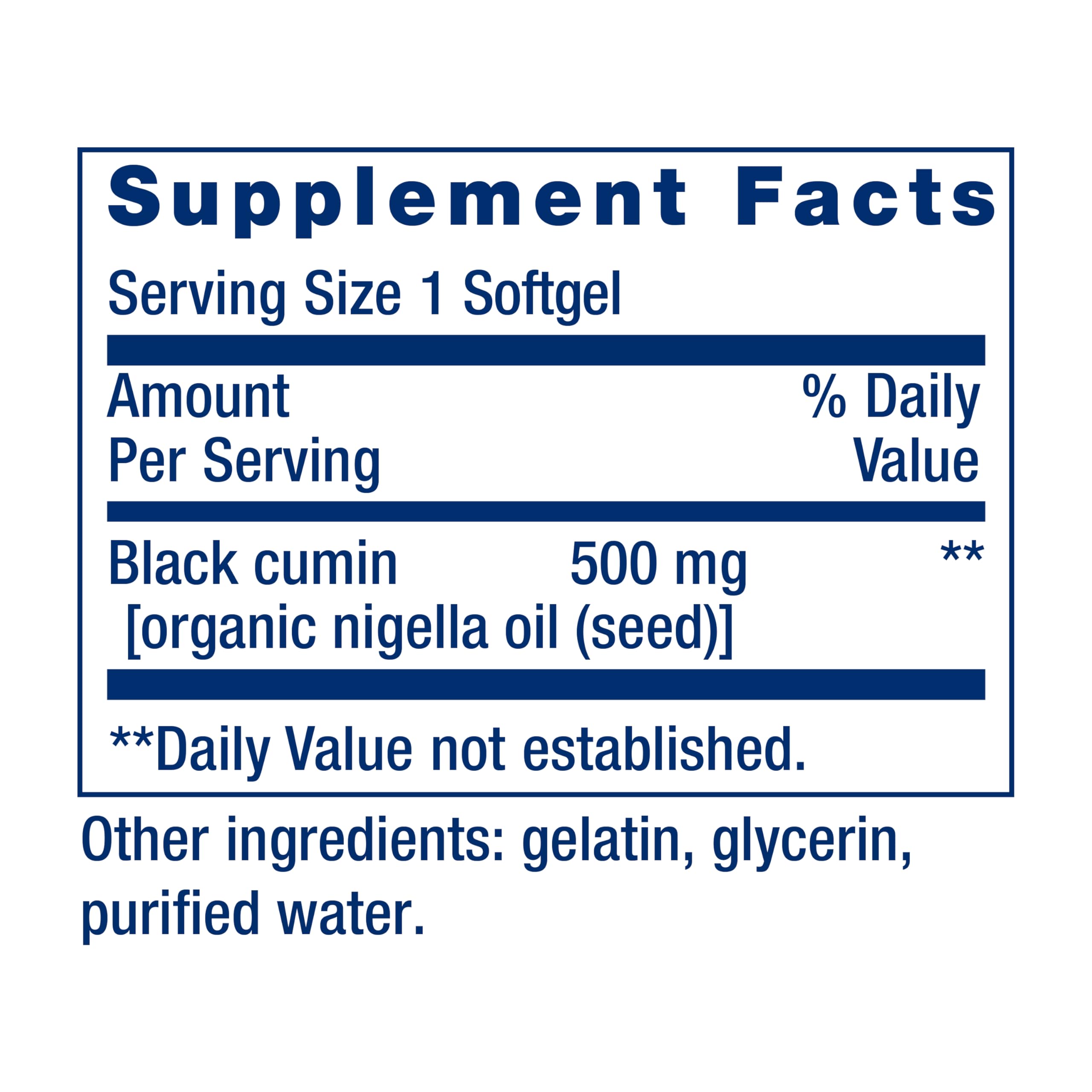Life Extension Black Cumin Seed Oil, black cumin, immune health support, whole-body health, healthy aging, gluten free, non-GMO, 60 softgels