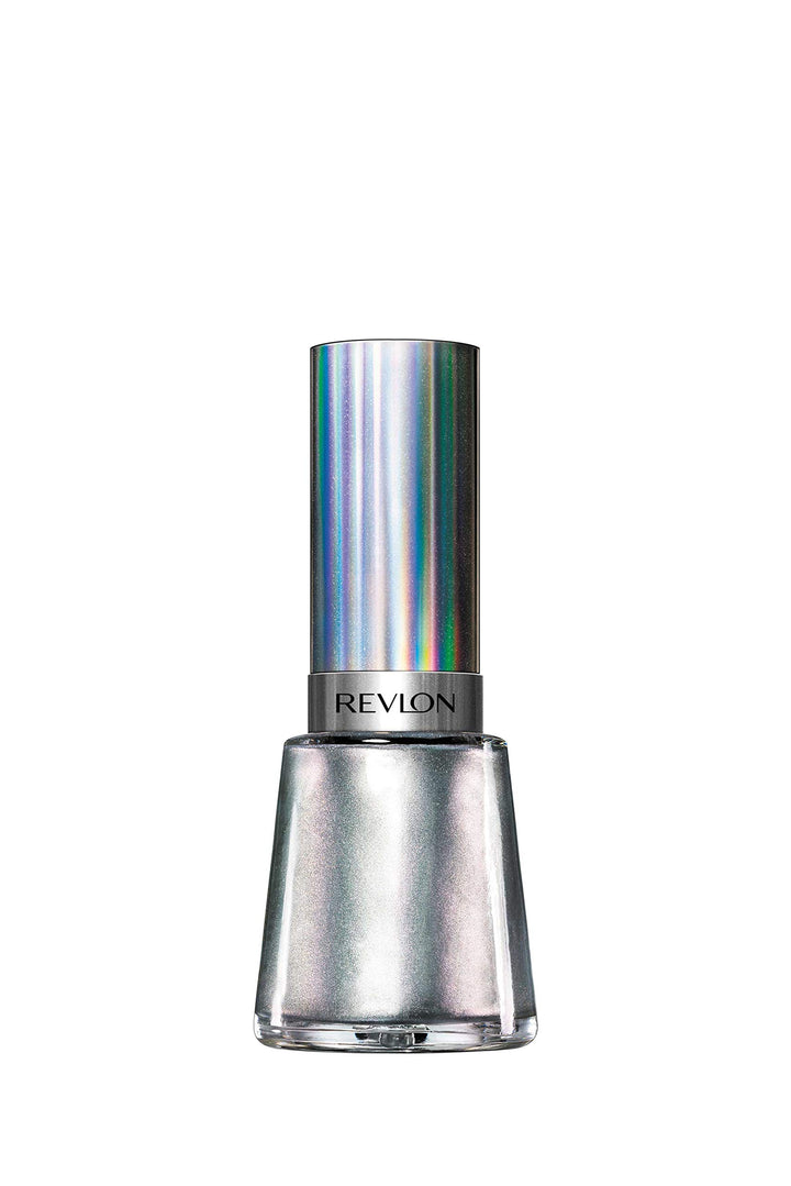 Revlon Nail Enamel, Chip Resistant Nail Polish, Glossy Shine Finish, in Black/Grey, 135 Molten Magic, 0.5 oz