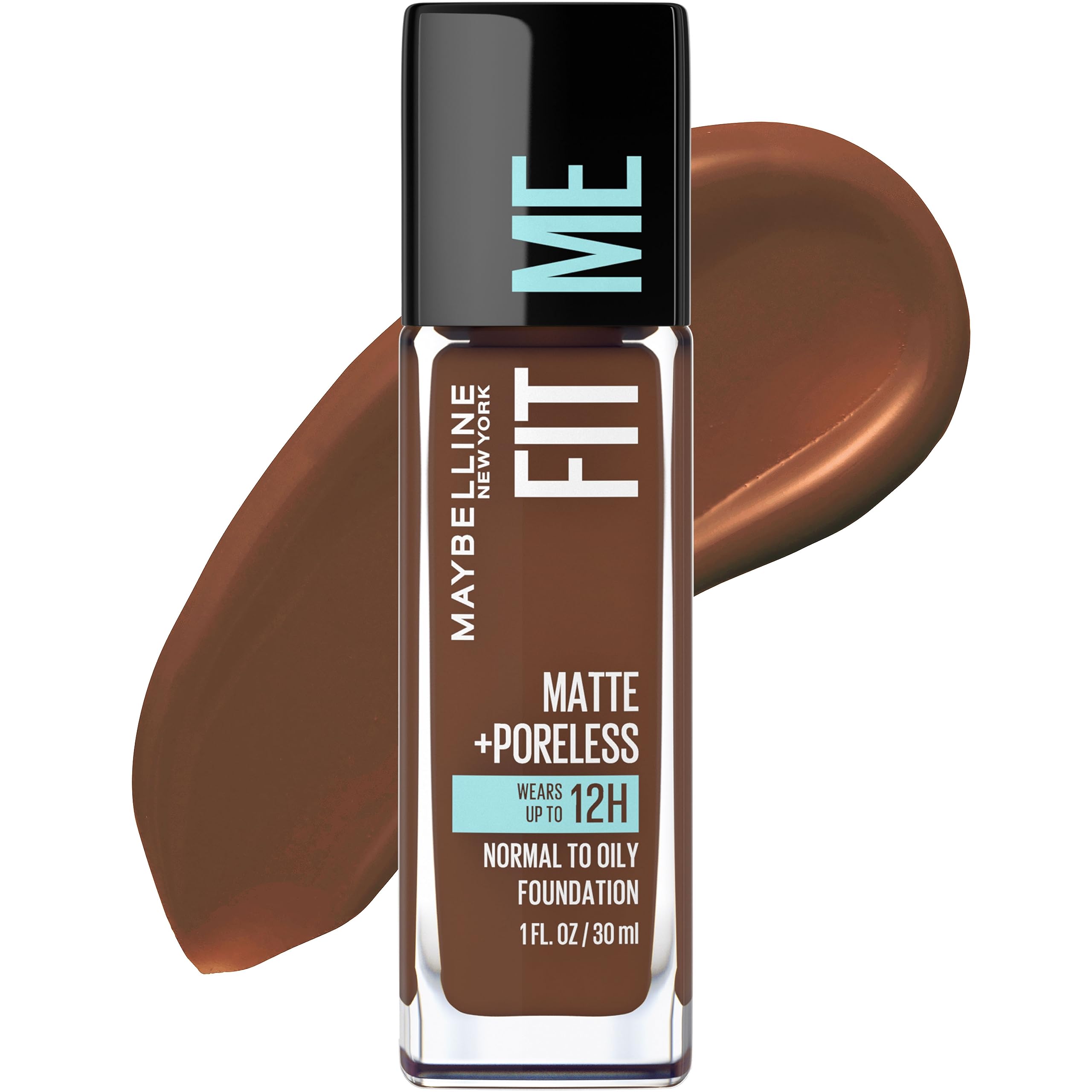 Maybelline New York Fit Me Matte Plus Pore Less Foundation, Java, 1 Fluid Ounce