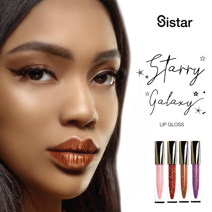 Sistar Starry Galaxy Lip Gloss High Pigment Ultra Shimmer Full-Coverage Metallic Multi-Dimensional Shine 1.5 mL / 0.05 fl. oz. (Libra)