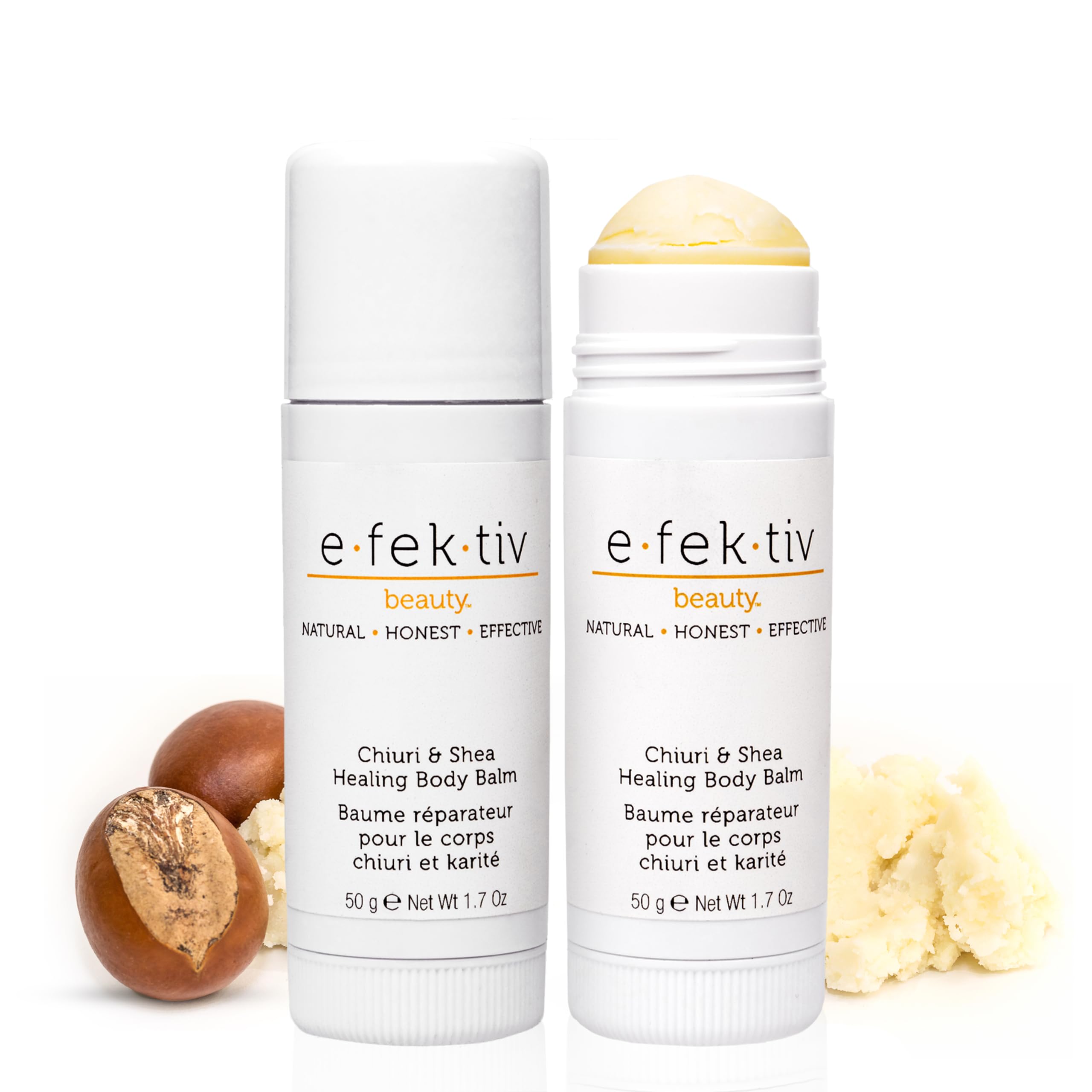 e.fek.tiv beauty Chiuri and Shea Healing Body Balm - Deep Moisturizing and Hydrating - Body Butter Hydrating Balm - Travel Size - Paraben-Sulfate Free - Unisex - 1.7 oz