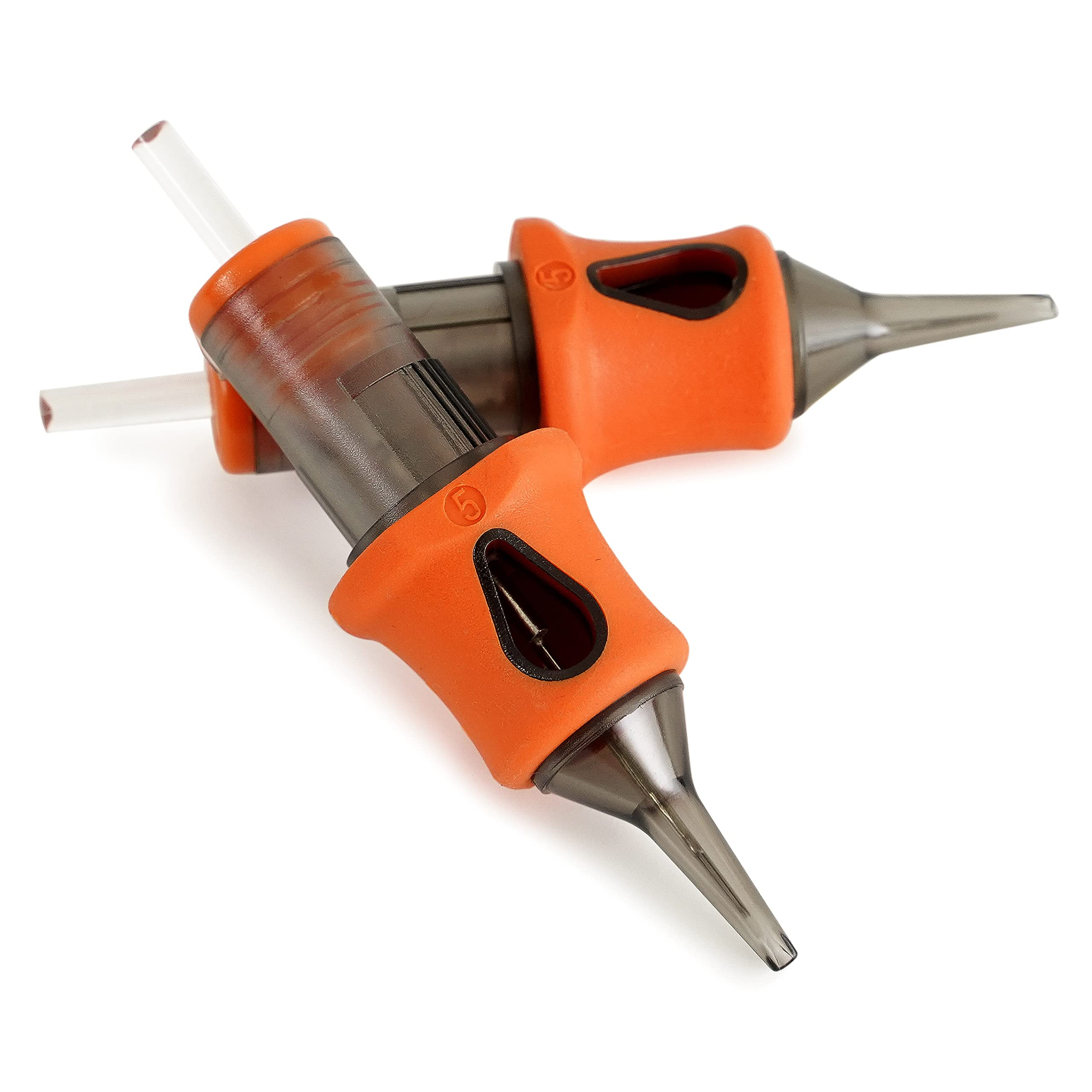 BEZTAT Ultra Premium Professional Cartridge Needles w/Grip & Machine Covers Sleeves #12 Round Shader 20 Pack (1208RS)