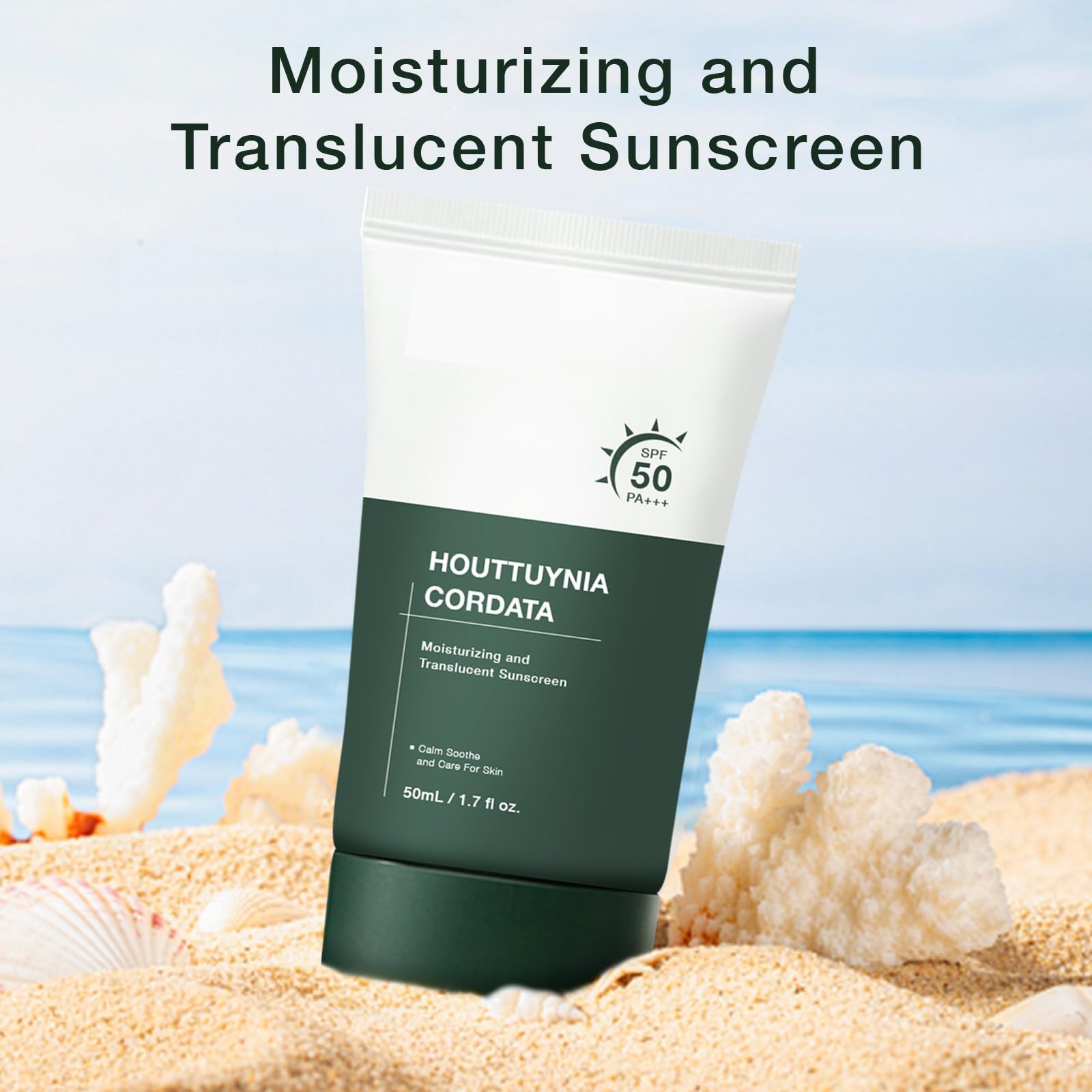 Silky Moisture Sunscreen, Moisture Daily Sunscreen, Korean SPF 50+ PA++++ Clear Filter Sun Essence, No White Cast, Hydrating, Moisturizing, Cools Down, Light Finish