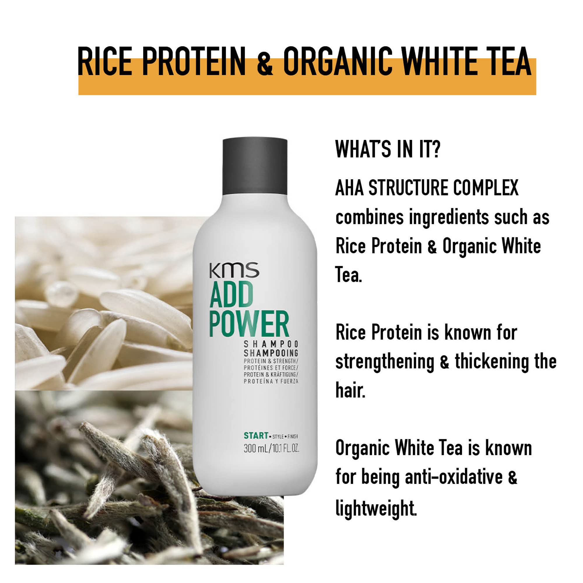 KMS ADDPOWER Shampoo for fine weak hair, 10.14 fl. oz.