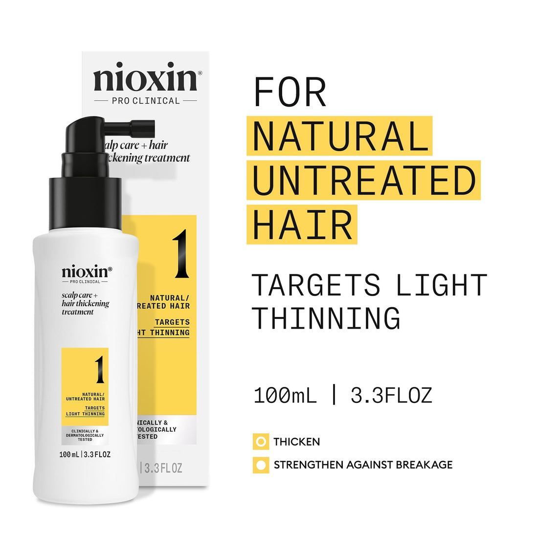 Nioxin Scalp & Hair Leave-In Treatement System 1 (Fine Hair/Normal to Light Thinning), 3.4 oz