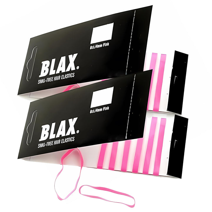 Blax PINK 4mm Snag Free Hair Elastics 8 pcs, 2 pack, Value Pack......