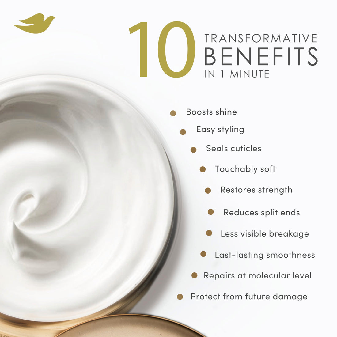 Dove Intensive Repair Mask for Damaged Hair with Bio-Protein Care Technology and Amino Serum 9.2 Fl Oz