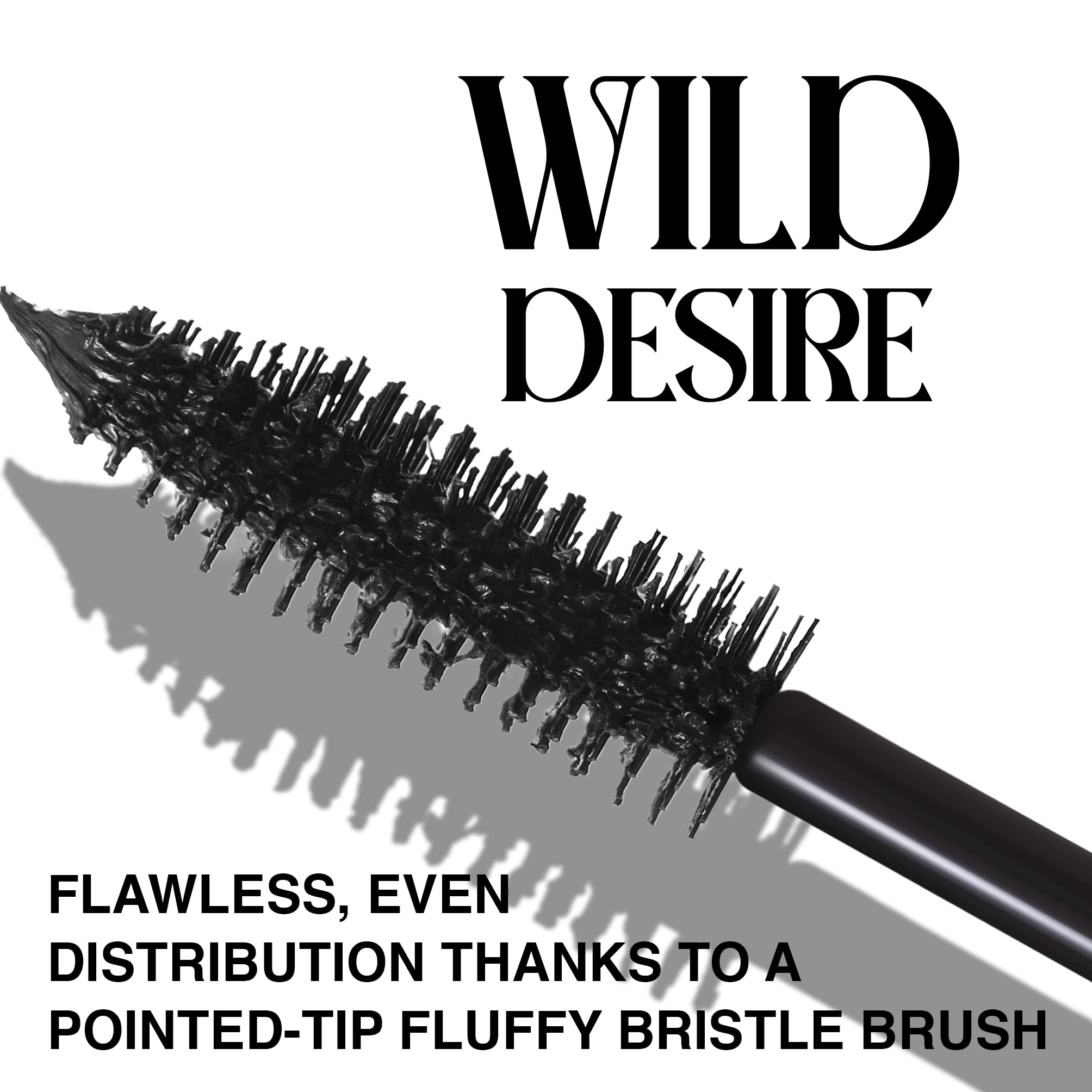 SELESTIA BEAUTY Black Volumizing & Lengthening Mascara Wild Desire – Long-Lasting Dramatic Lash Effect & Definition – Smooth Application, Clump & Flake Free – 0.34 fl.oz.