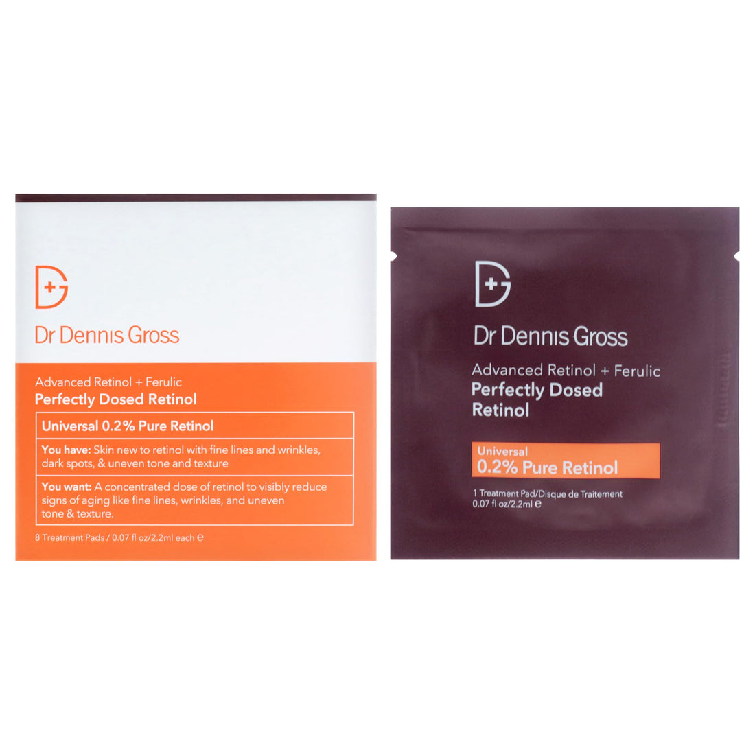 Dr Dennis Gross Advanced Retinol Plus Ferulic Perfectly Dosed Retinol for Women - 8 x 0.07 oz Treatment