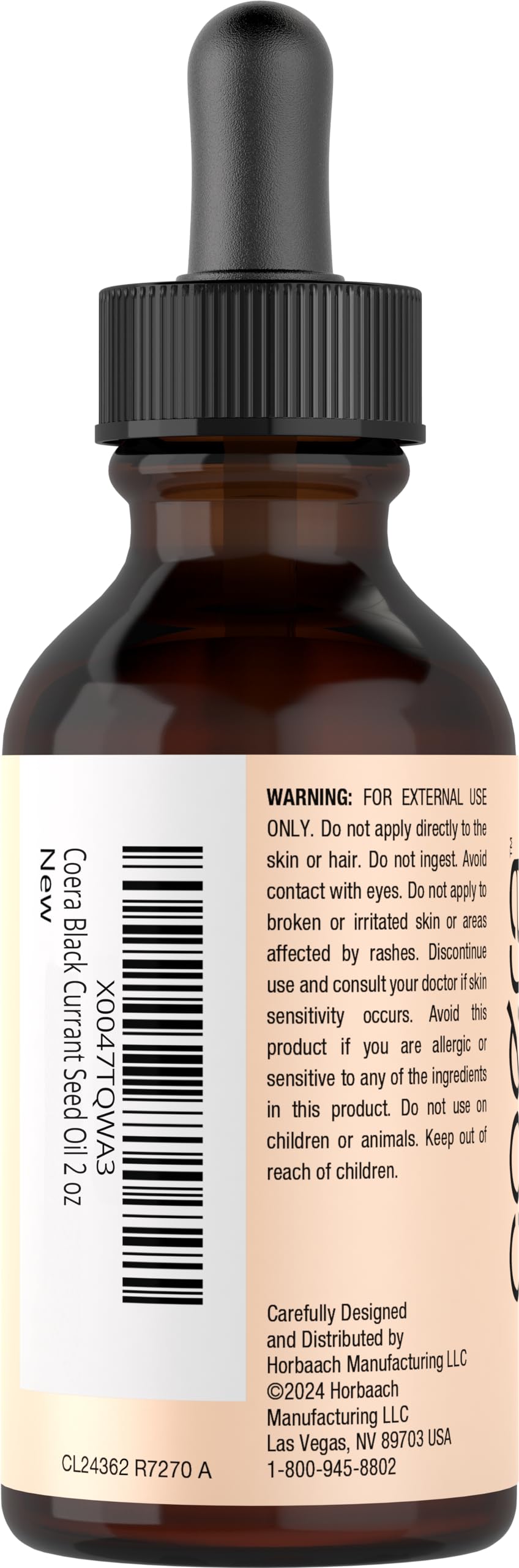 Coera Black Currant Seed Oil | 2 fl oz | Moisturizing Oil for Hair and Skin | Free of Parabens, SLS, & Fragrances