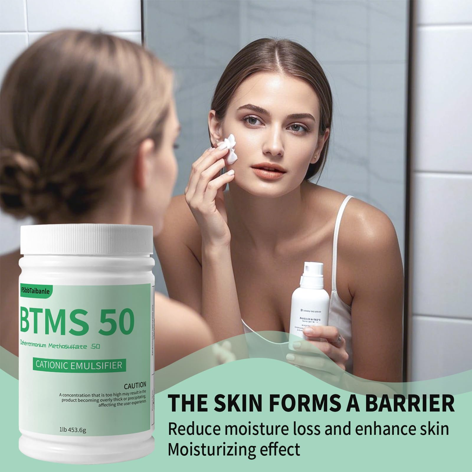 FSbbTaibanle 1 Pound BTMS 50 Conditioning Emulsifier granules, 100% derived from plant-based,Ideal for Leave-in Conditioner, Lotions, Shampoos and More