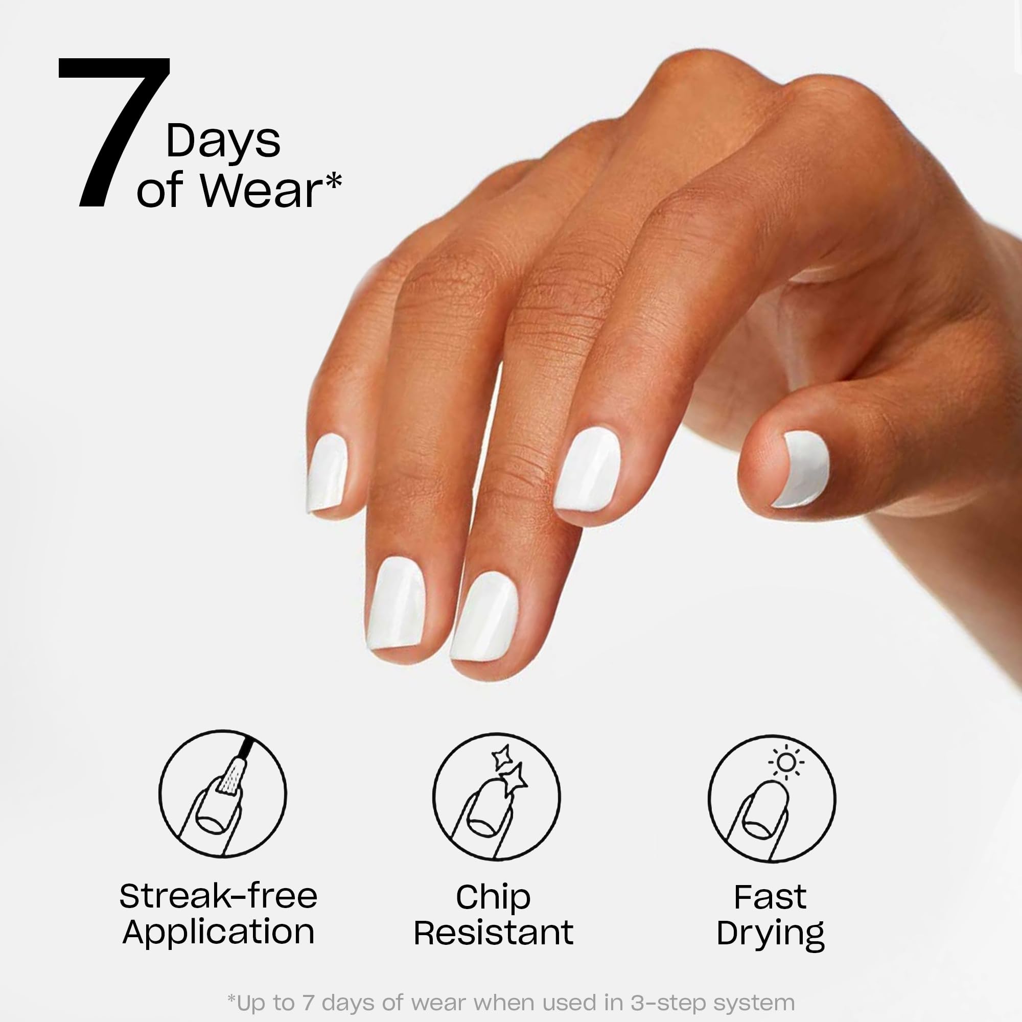 O.P.I Nail Lacquer | Alpine Snow (White) | 15 ml | Long-Lasting, Glossy Nail Polish | Fast Drying, Chip Resistant