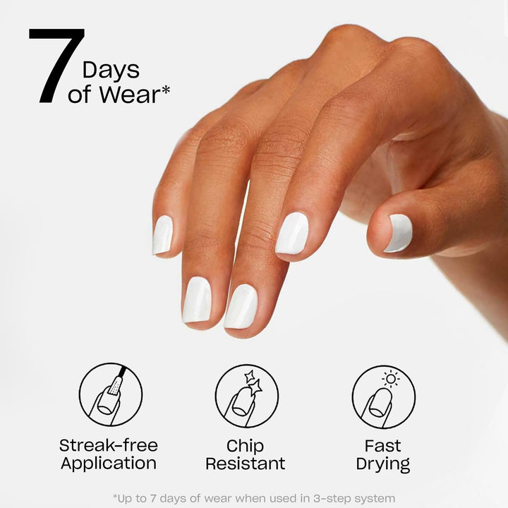 O.P.I Nail Lacquer | Alpine Snow (White) | 15 ml | Long-Lasting, Glossy Nail Polish | Fast Drying, Chip Resistant