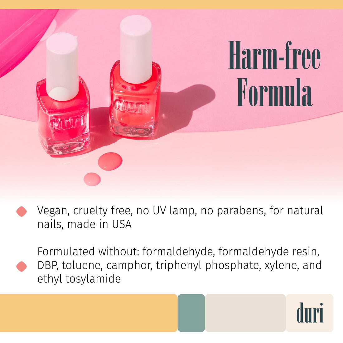 duri Nail Polish, 151N Poison, Neon Hot Pink, Matte, 0.5 fl.oz.