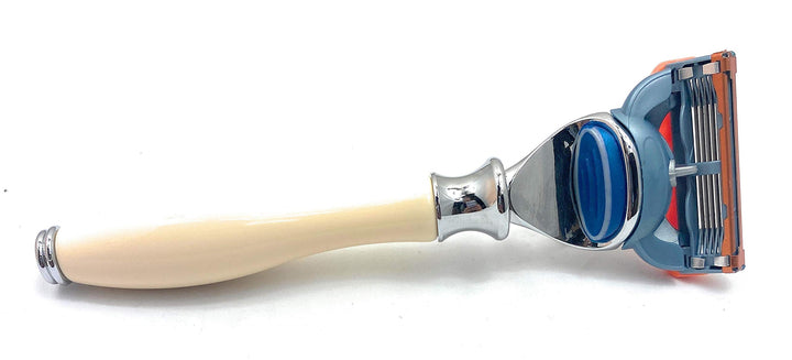 5 blade Faux Ivory Razor with Chrome -- From GBS
