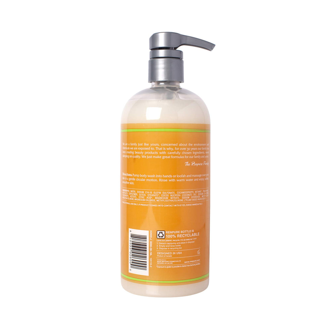 Renpure Coconut Milk & Vitamin E Body Wash, 24 Ounces