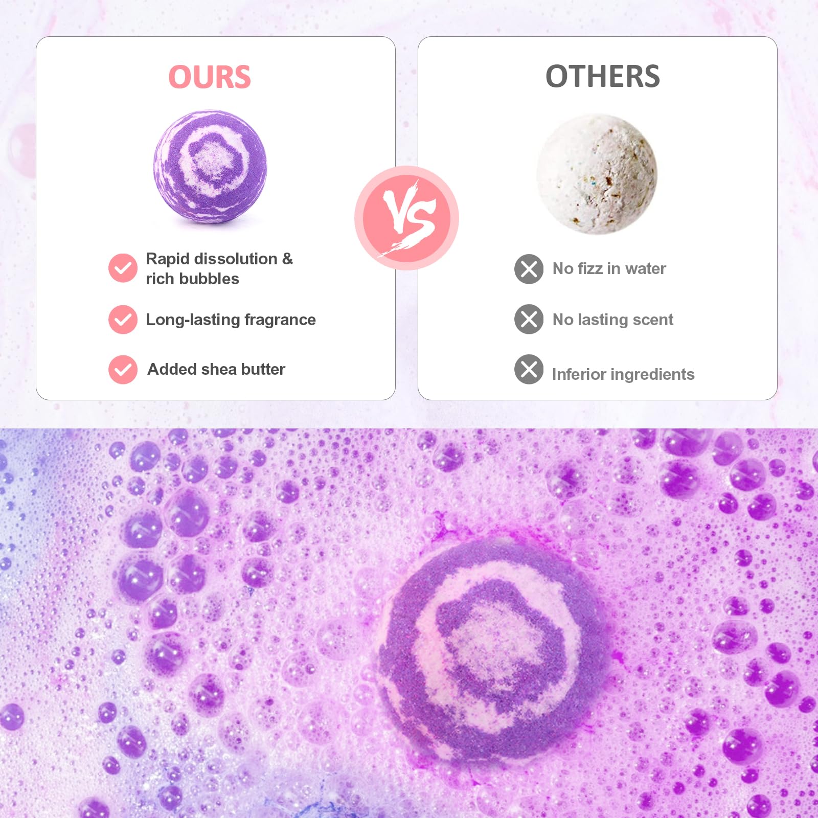 Bath Bombs for Women Gift Set - 4 Large Bath Bombs + 3 Scented Candles + 3 Hand Lotions, Handmade Moisturizing SPA Gift Baskets Fizzy Bath Bomb, Ideal Gift for Valentine's Day, Mother's Day, Birthday