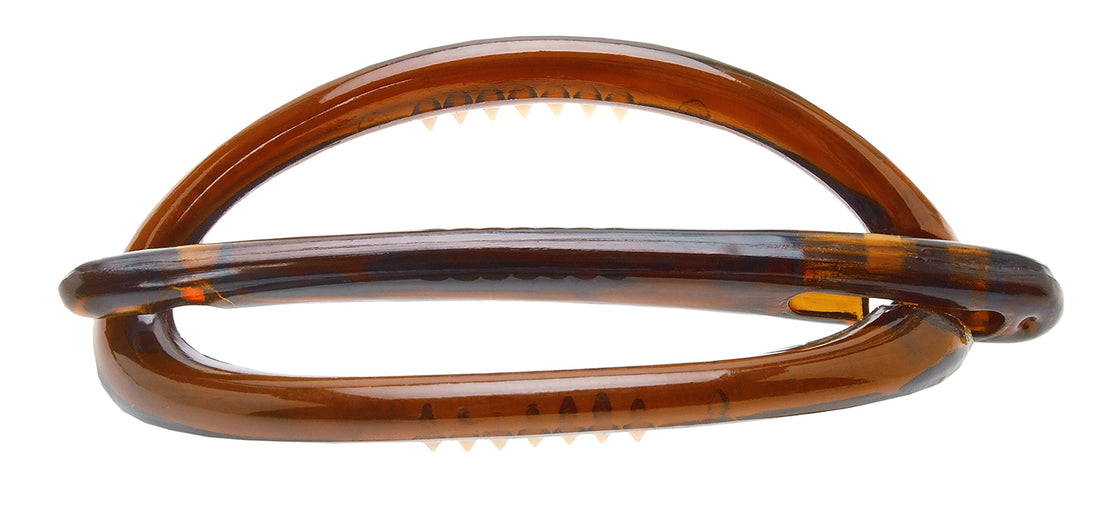 L. Erickson Cutout Oval & Under Slide Barrette - Tortoise
