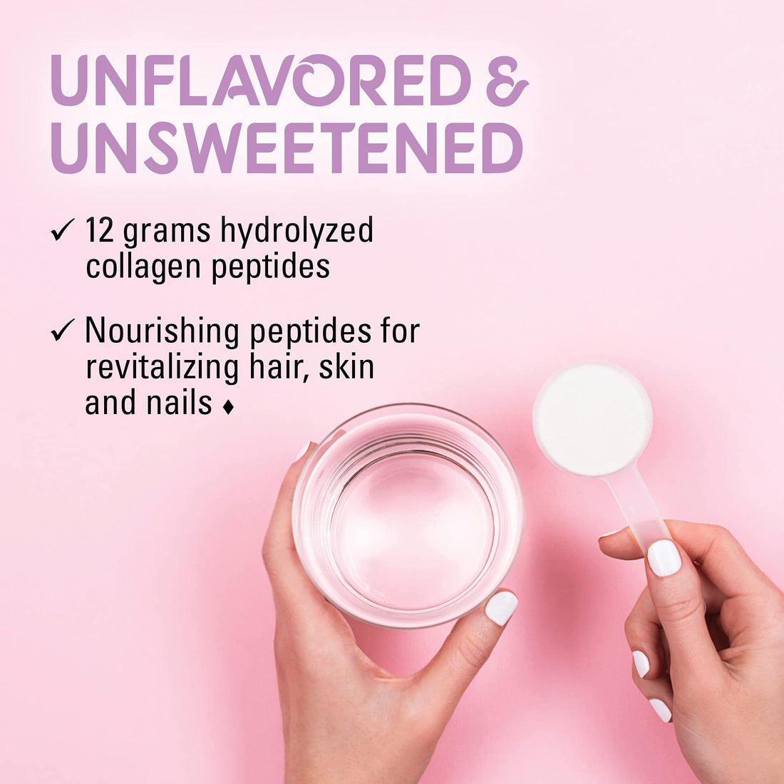 BlueBonnet Nutrition Hydrolyzed Collagen Powder, Supports Hair, Skin, and Nails*, Soy-Free, Gluten-Free, Non-GMO, Grass-fed Cows, Pasture Raised, 10.58 oz, 25 Servings, Unflavored, Unsweetened