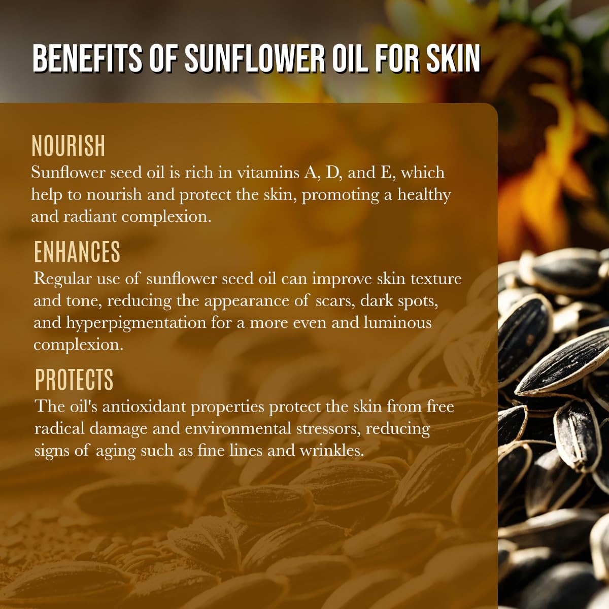Renewalize Sunflower Seed Face Moisturizing Oil 4 oz size High Linoleic | Best for Acne Prone Oily Skin and Face