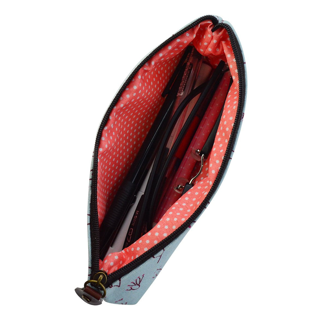 Nicky's Gift Countryside Flower Floral Pencil Pen Case Cosmetic Makeup Bag - Set Of 3