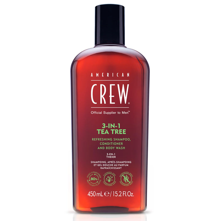 American Crew 3-In-1 Tea Tree Body Cleanser, 15.02 Ounce