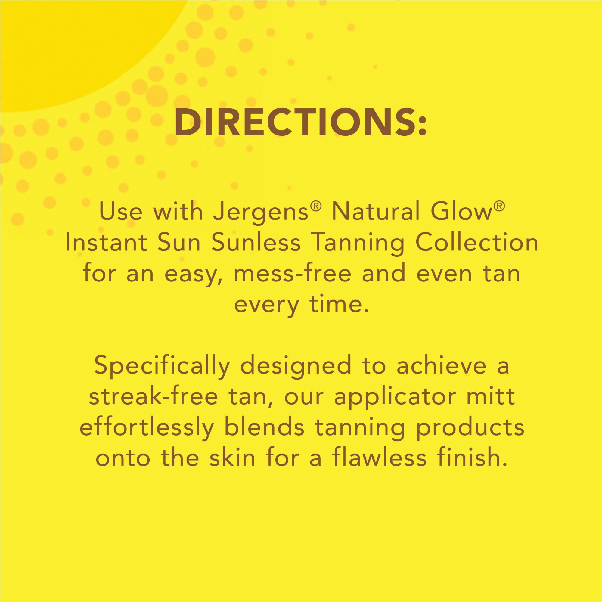 Jergens Natural Glow Body Applicator Mitt, Flawless, Streak-free Tanning Blender Glove, Reusable Tanning Mitt Protects Hands