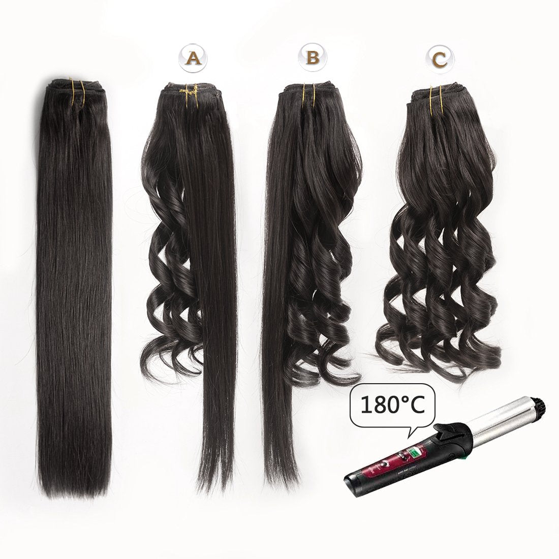 16 , Jet Black(#1) : 16 Clip in Hair Extensions Real Human Hair Jet Black(#1) 6pieces 70grams/2.45oz