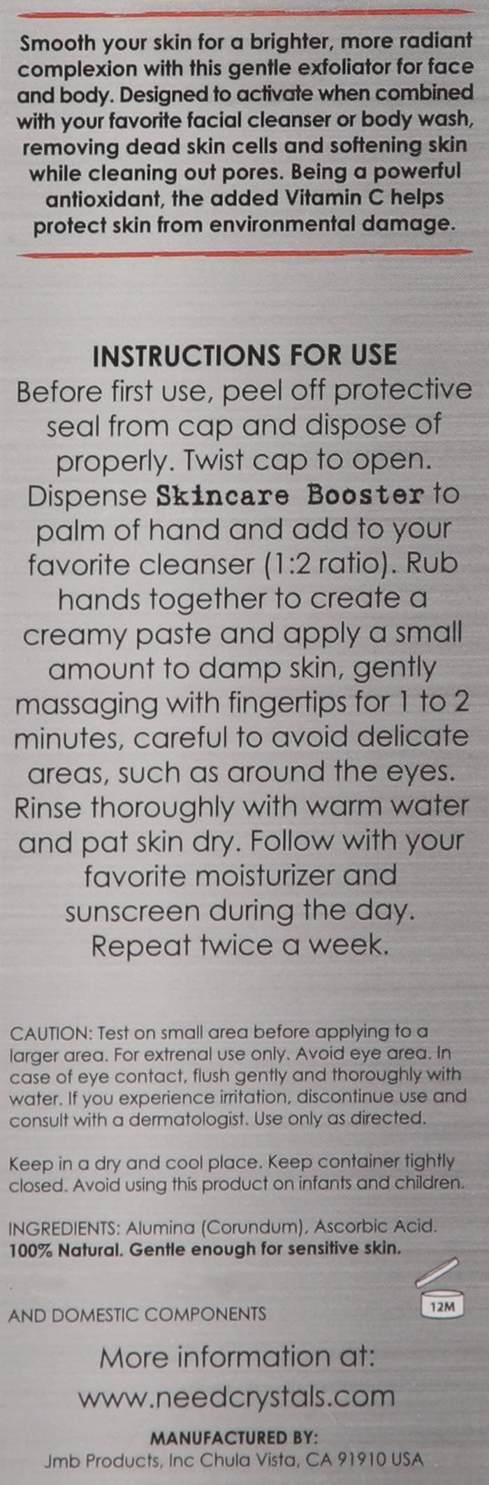 8 oz (w/Vitamin C) : NeedCrystals Microdermabrasion Crystals with Vitamin C (8 oz)