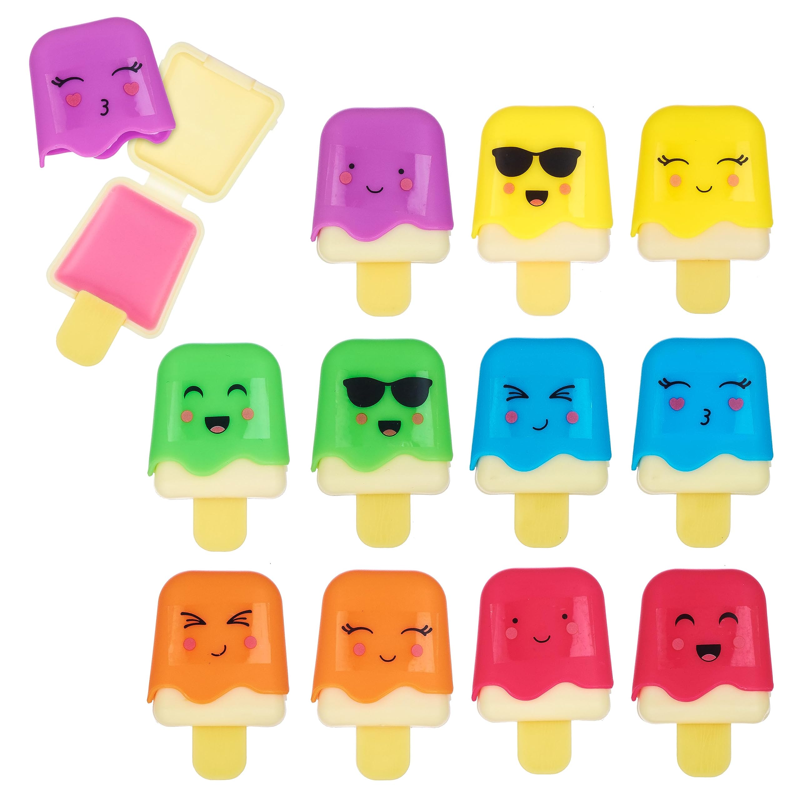 Expression Girls 12PC Flavored Lip Gloss Set for Girls with Carrying Case