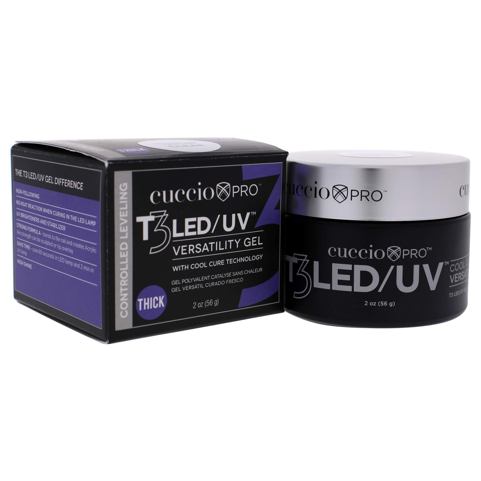 Cuccio Pro - T3 LED/UV Controlled Leveling Gel - Clear - 56g / 2oz