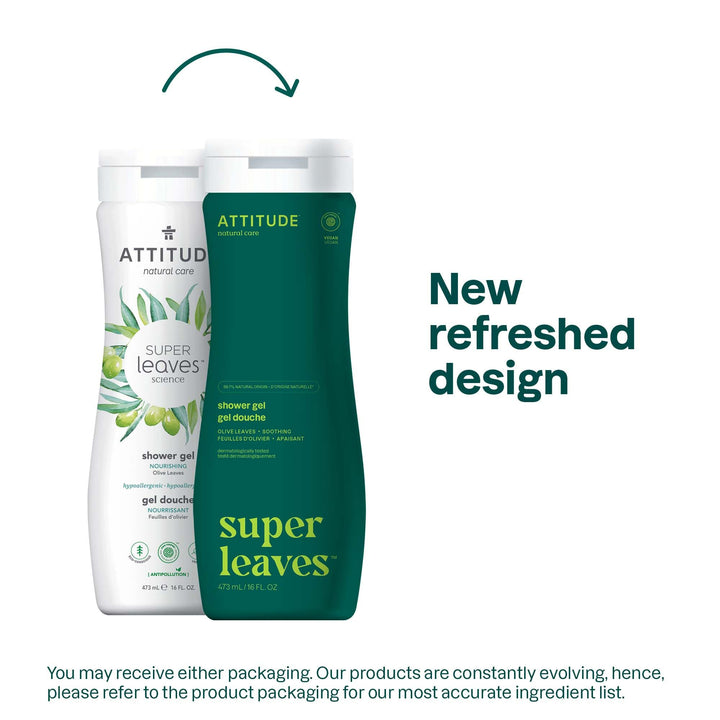 Attitude Natural Body Wash - Nourishing, Olive Leaves, 16 Fluid Ounce