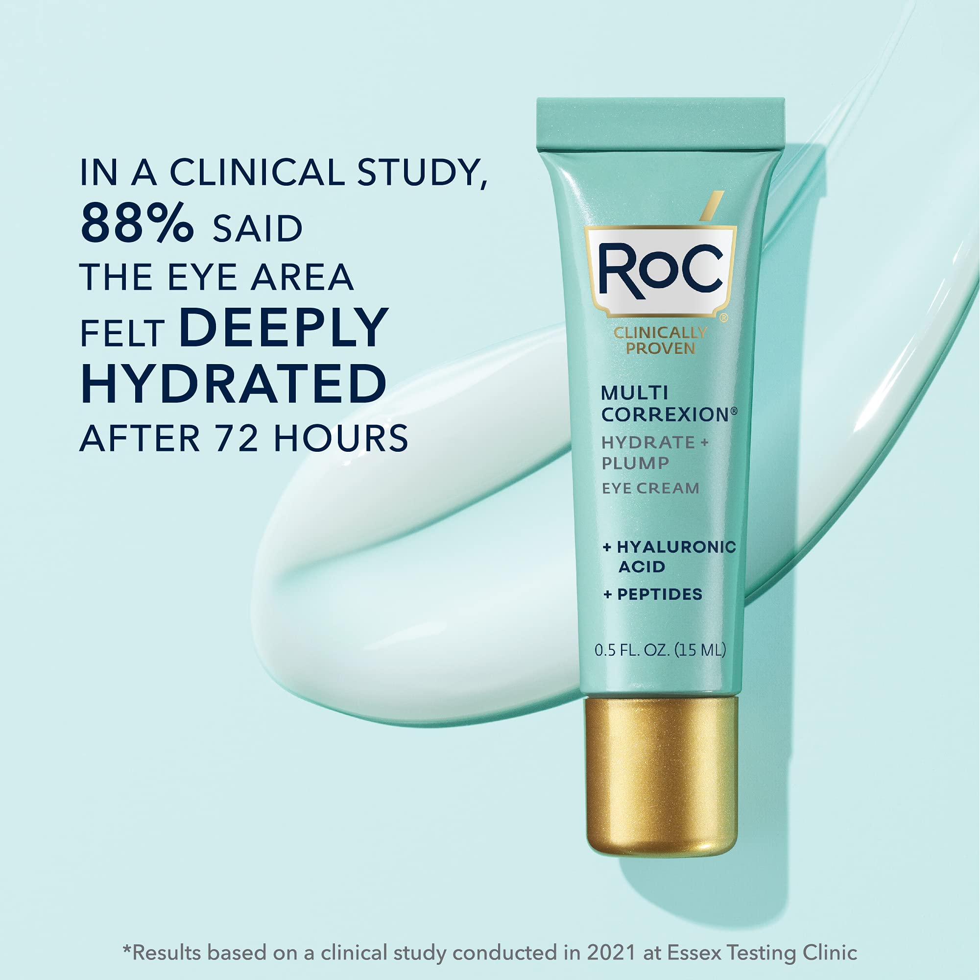 RoC Multi Correxion Hyaluronic Acid Anti Aging Under Eye Cream for Puffiness & Dark Circles (.5 OZ) + RoC Retinol Capsules (7 CT), Skin Care Routine, Fragrance & Paraben Free for Women and Men