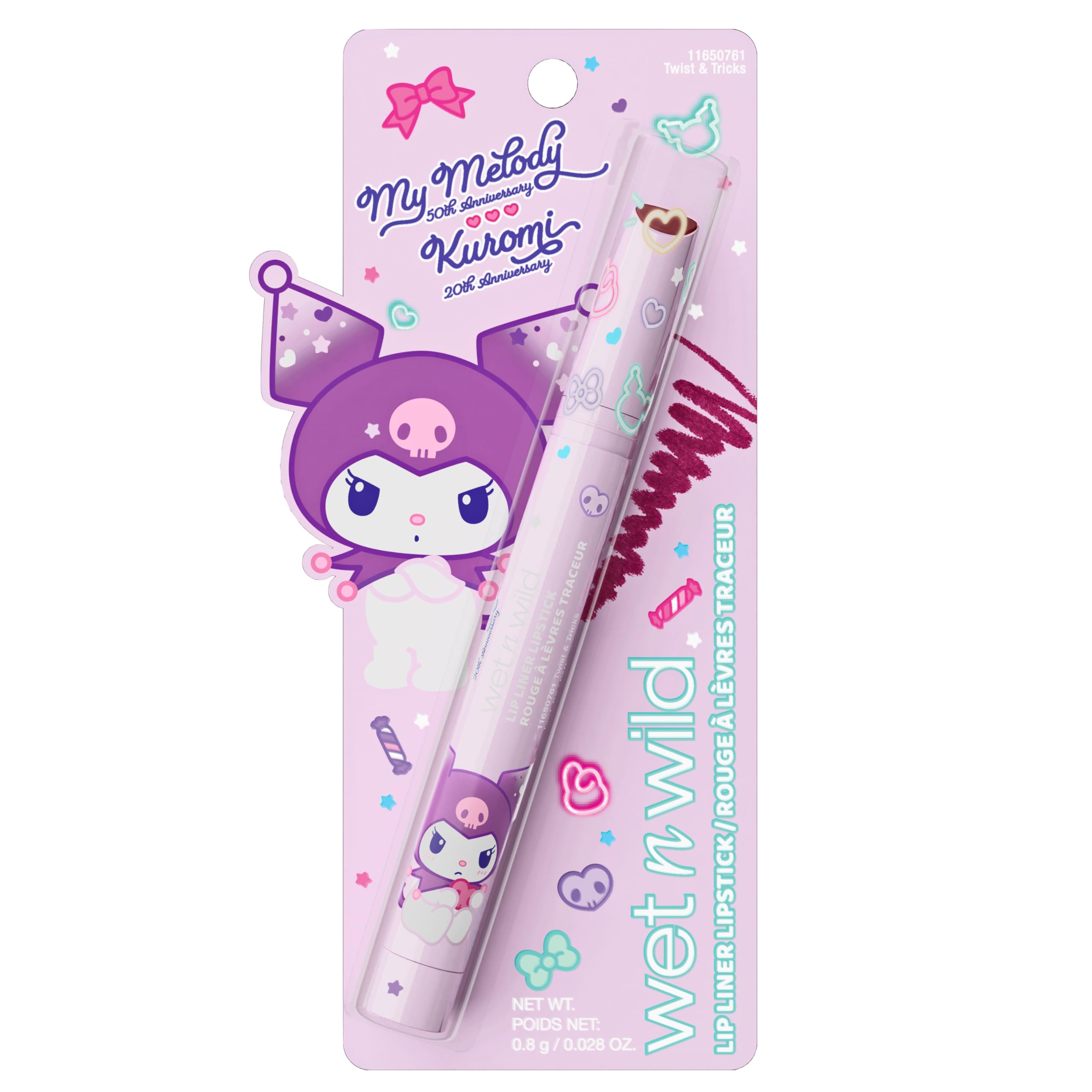 wet n wild My Melody and Kuromi Lip Liner Lipstick - Twist & Tricks
