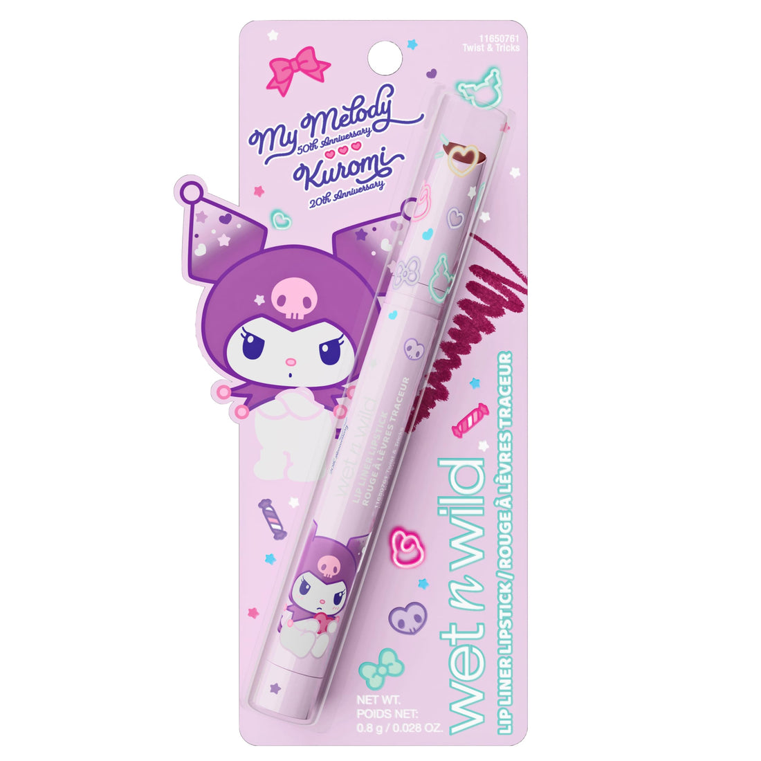 wet n wild My Melody and Kuromi Lip Liner Lipstick - Twist & Tricks