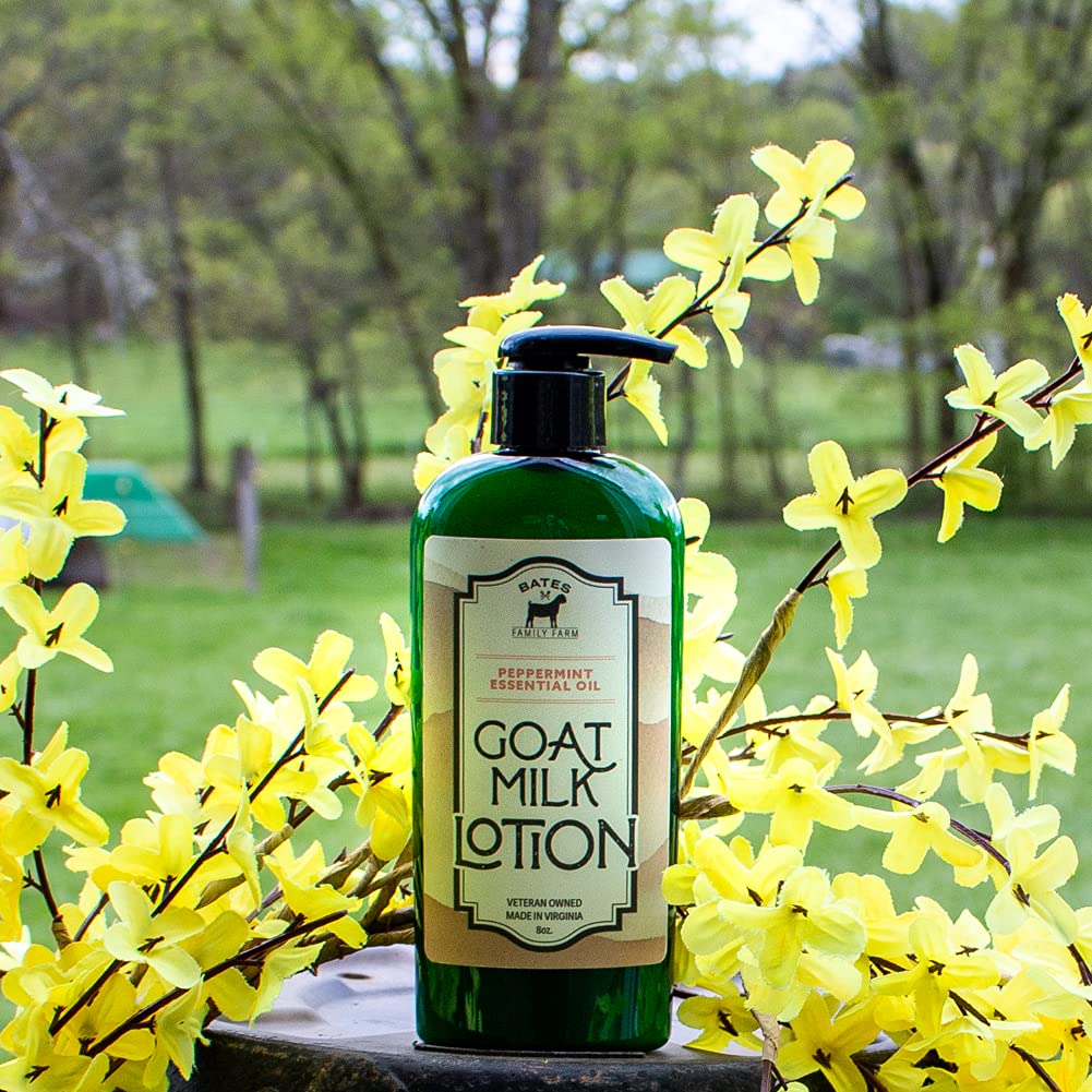 Bates Family Farm Goat Milk, Essential Oil, and Shae Butter Lotion 8 oz (Peppermint)
