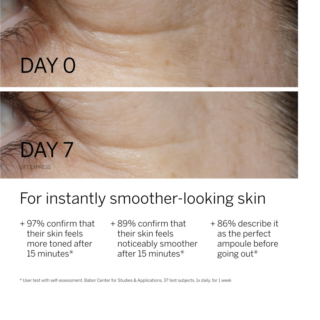 BABOR Lift Express Ampoule Serum, Anti-Aging and Firming Moisturizing Treatment, Reduce Fine Lines and Wrinkles for Dry Skin for Immediate Anti-Wrinkle Effect, 7 Day Treatment