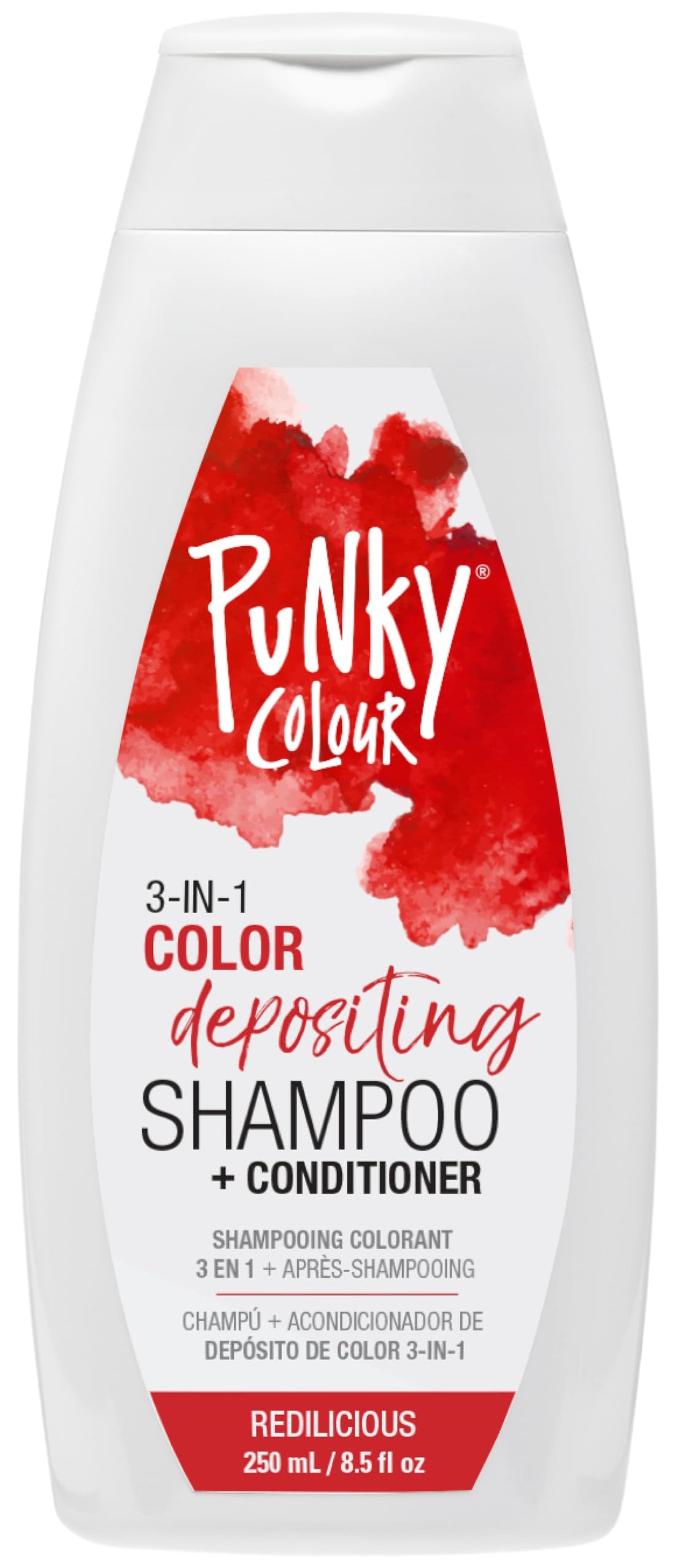 Punky Redilicious 3-in-1 Color Depositing Shampoo & Conditioner with Shea Butter and Pro Vitamin B that helps Nourish and Strengthen Hair, 8.5 oz: Redilicious