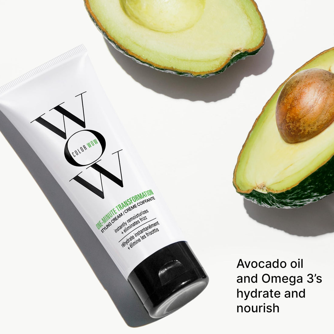 COLOR WOW One Minute Transformation – Instant frizz fix| Nourishing styling cream smooths, tames + defrizzes on the spot, Avocado oil + Omega 3’s hydrate, repair for silkier, smoother texture