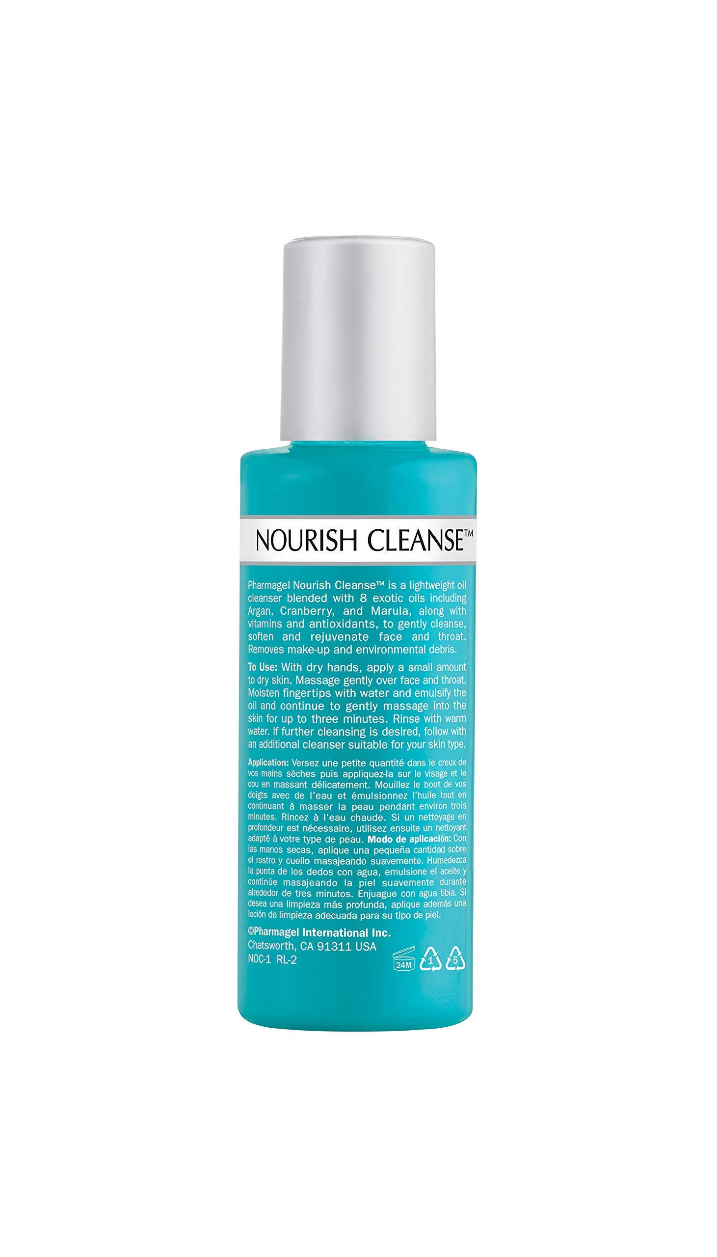 Pharmagel Nourish Cleanse Hydrating Facial Cleanser | Face Cleanser & Makeup Remover | Natural Face Wash for All Skin Types ââ‚¬â€œ 3.7 oz