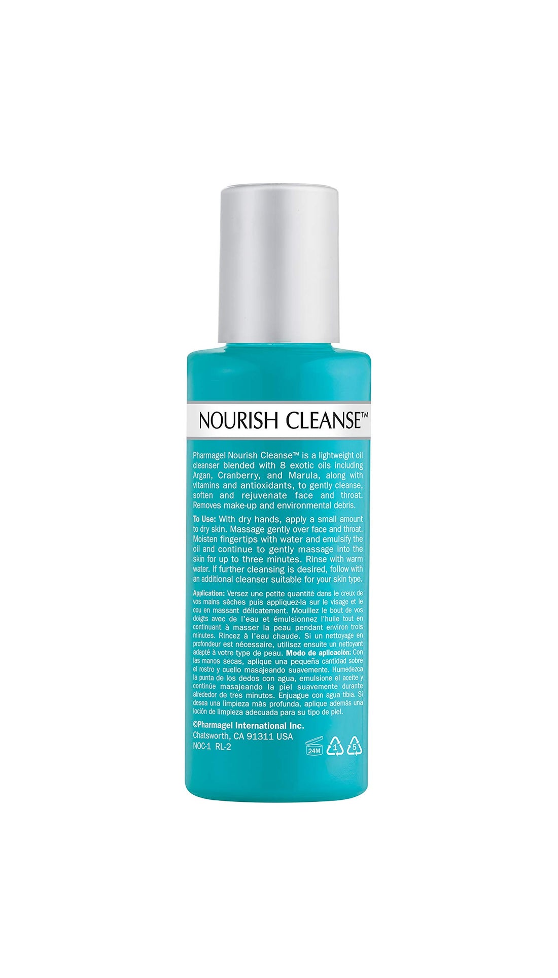 Pharmagel Nourish Cleanse Hydrating Facial Cleanser | Face Cleanser & Makeup Remover | Natural Face Wash for All Skin Types ââ‚¬â€œ 3.7 oz