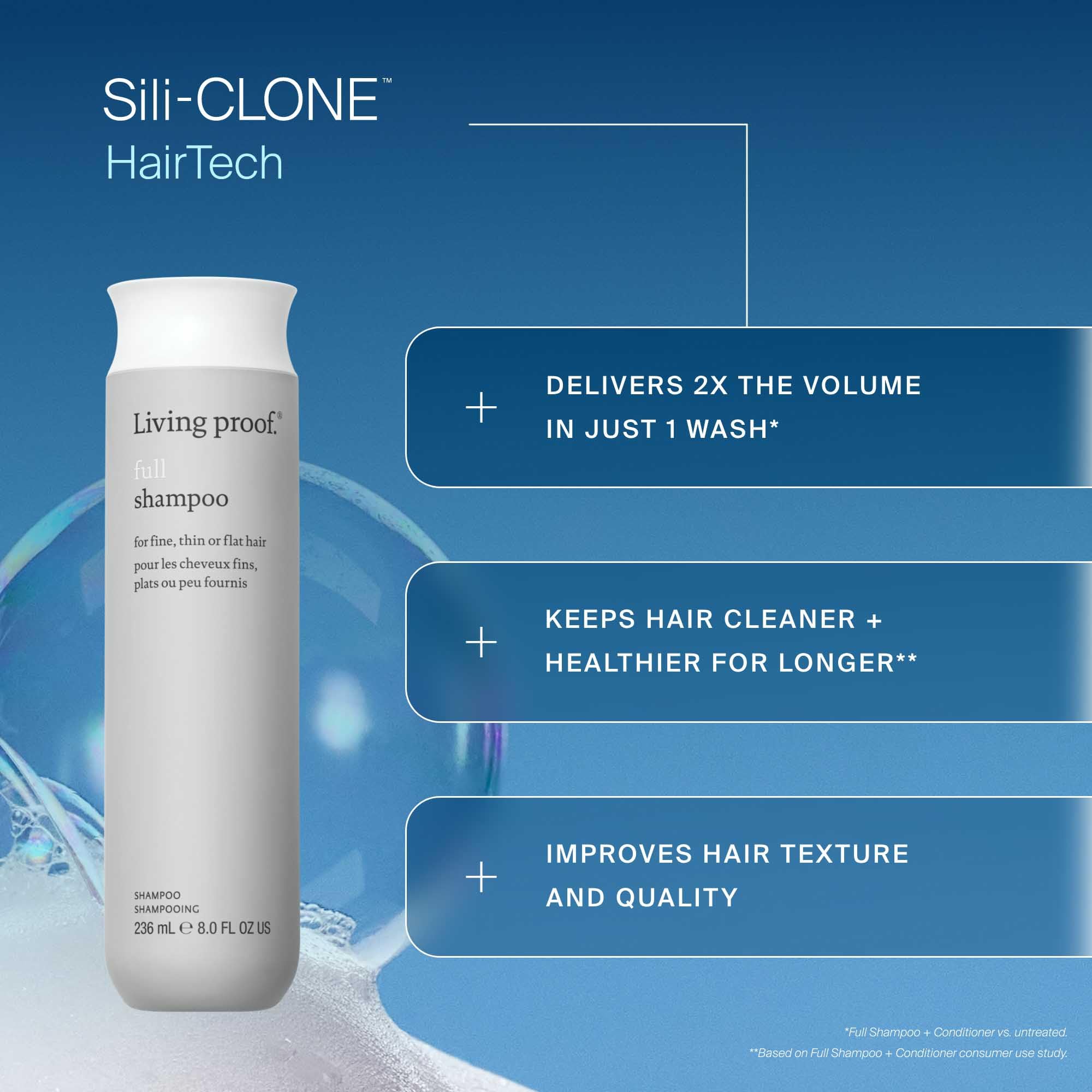 Living Proof Full Shampoo, Volumizing Shampoo for Thin Hair, Paraben & Silicone Free, Safe for Color Treated Hair, 8 oz