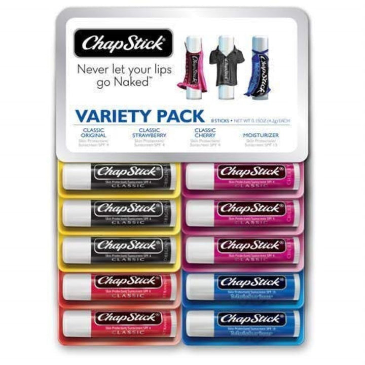ChapStick Lip Variety Balm Pack, 10-Count