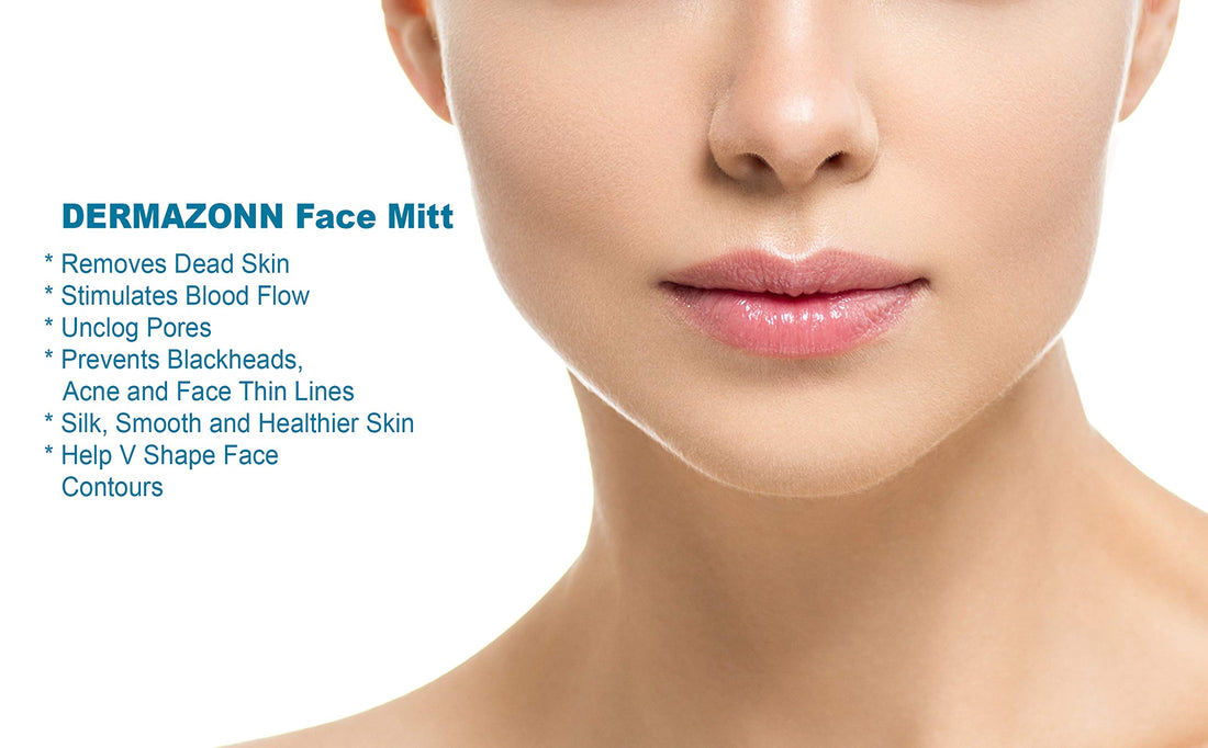 Dermazonn Deep Exfoliating Mitt Body Scrub and Face Scrub – Scrub Mitts for Shower – Turkish Bath hammam Glove – Face Peeling – Turkish Hammam Kese