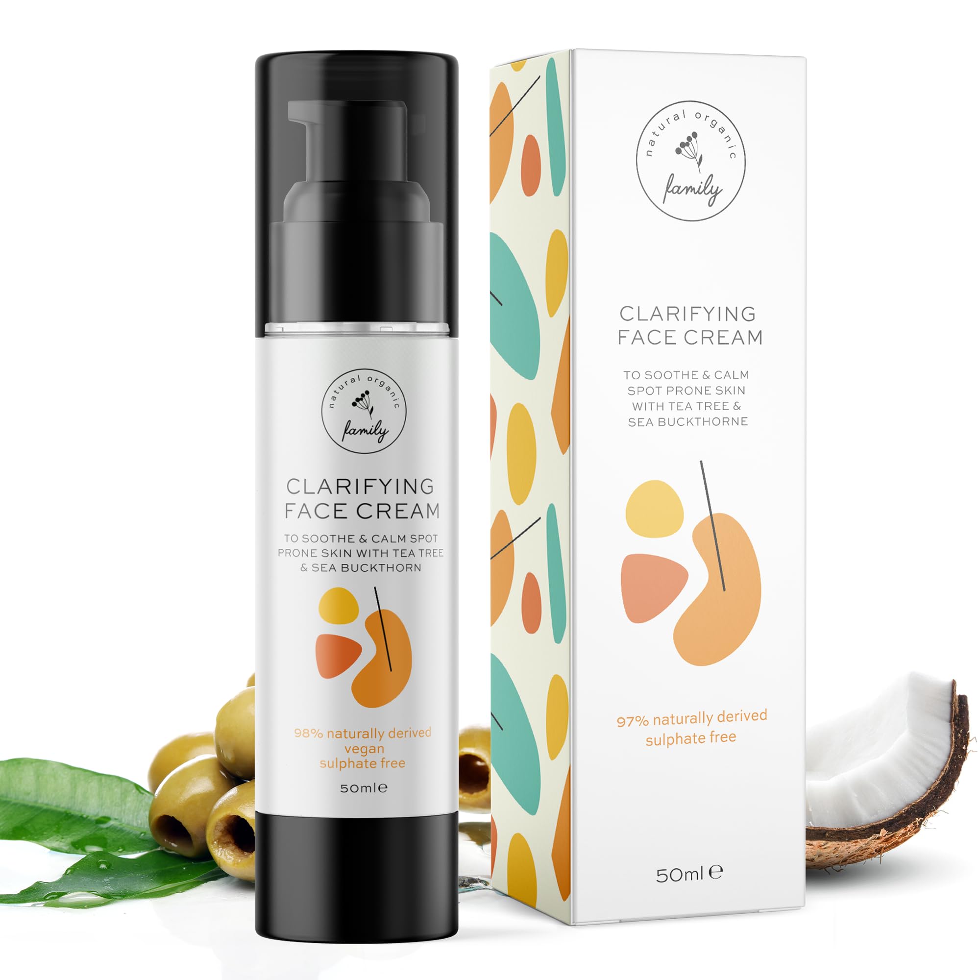 Skin Care for Teenage Boys and Girls - Teen Moisturizer for Face with Tea Tree - Organic Face Cream for Oily Skin - Daily Acne Treatment for Teenagers - Soothing Hyaluronic Acid Moisturizer