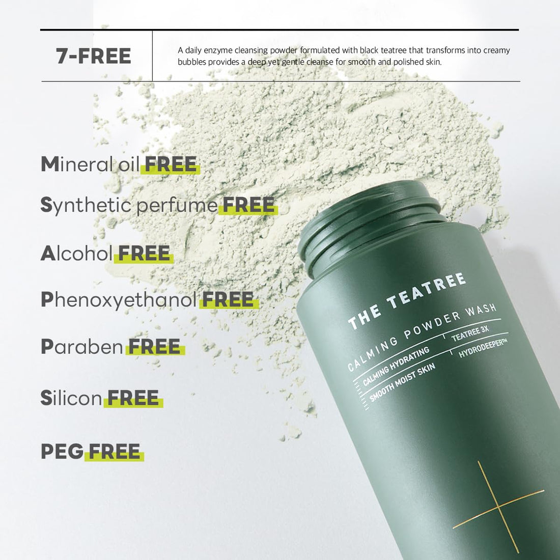 The Teatree Calming Powder Wash - Gentle and Rich bubles for Remove Blackhead