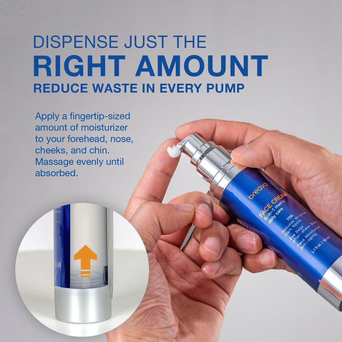 6 in 1 Face Cream for Men: 6 in 1 Mens Face Moisturizer, Mens Face Cream Anti Aging - Eye Bags Treatment & Wrinkle Cream for Men 1.7 oz