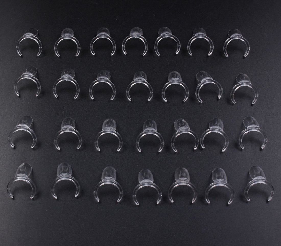 Finger Angel 100 Pcs Clear Polish Nail Display Uv Gel Colour Pops Display Nail Art Ring Style Nail Tips False Nails